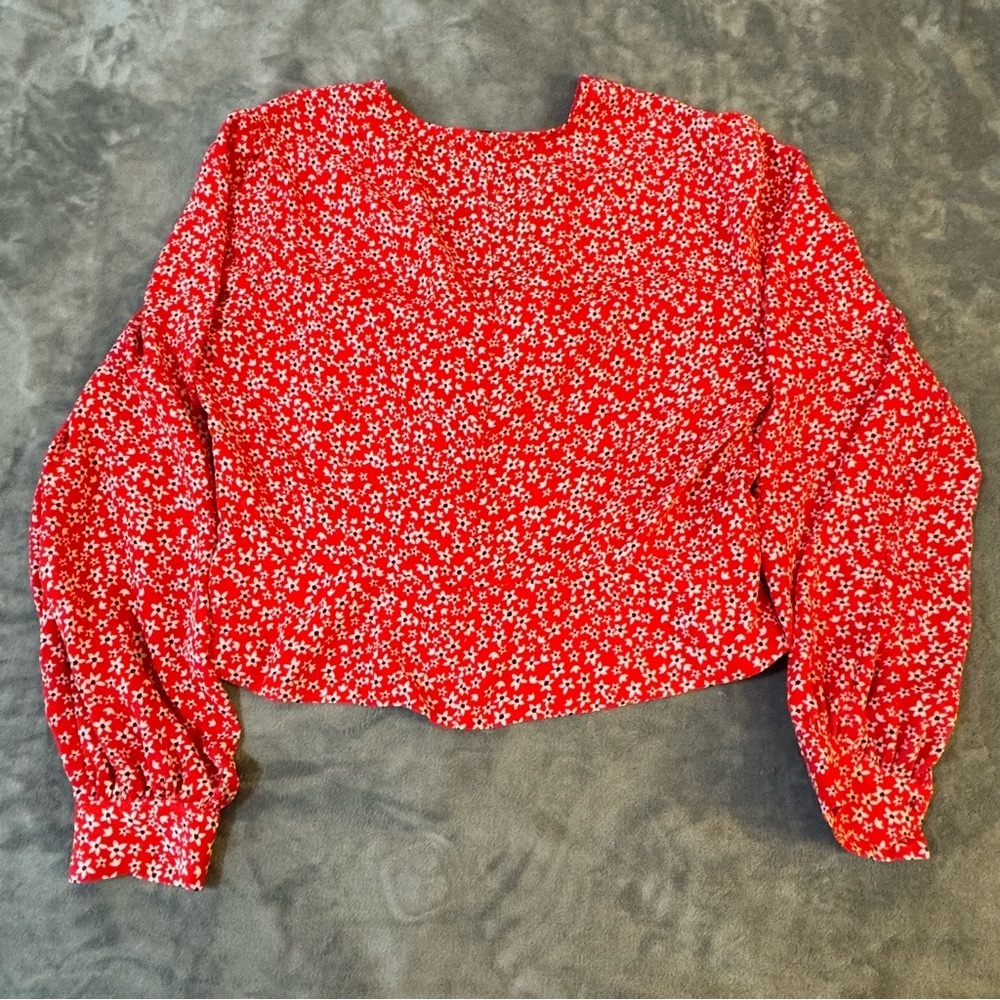 Dynamite Scarlet and Ivory Floral Blouse
#1336 - Picture 6 of 6